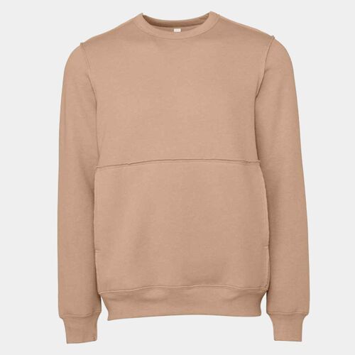 Canvas Unisex Raw Seam Crew Neck Pullover Thumbnail
