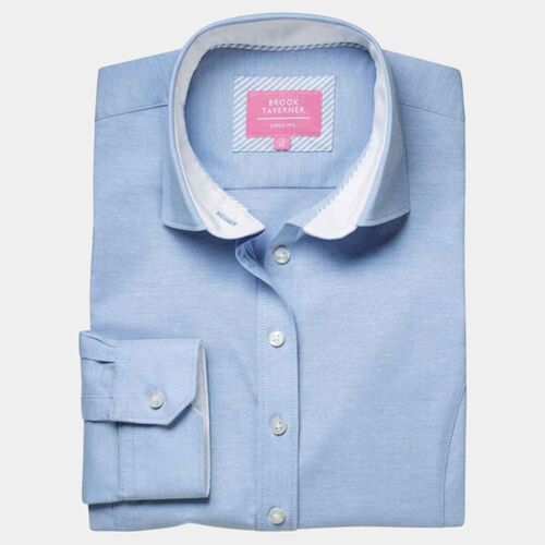 Brook Taverner Ladies Mirabel Long Sleeve Stretch Oxford Shirt Thumbnail