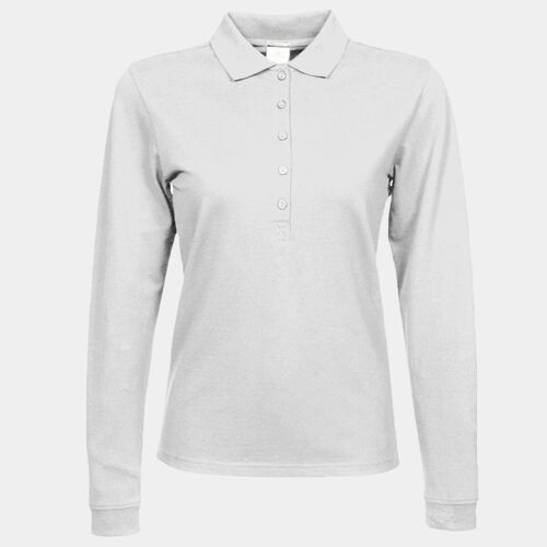 Tee Jays Ladies Luxury Stretch Long Sleeve Polo Shirt Thumbnail