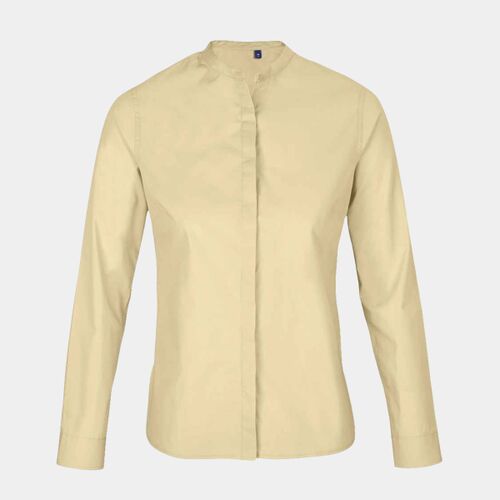 NEOBLU Ladies Bart Mao Collar Long Sleeve Poplin Shirt Thumbnail