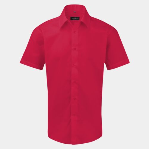 Short sleeve polycotton easycare tailored poplin shirt Thumbnail