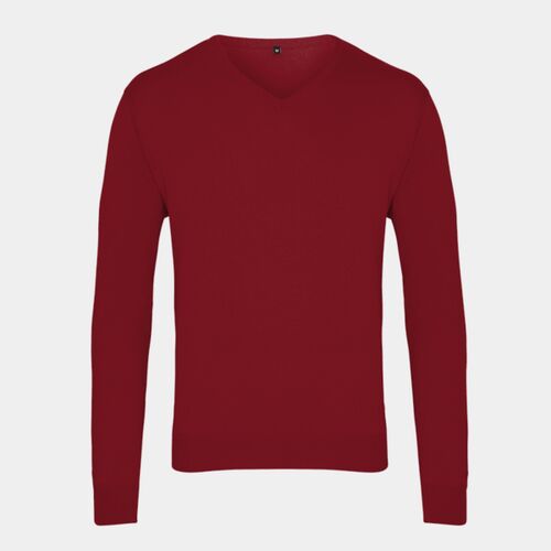 V-neck knitted sweater Thumbnail