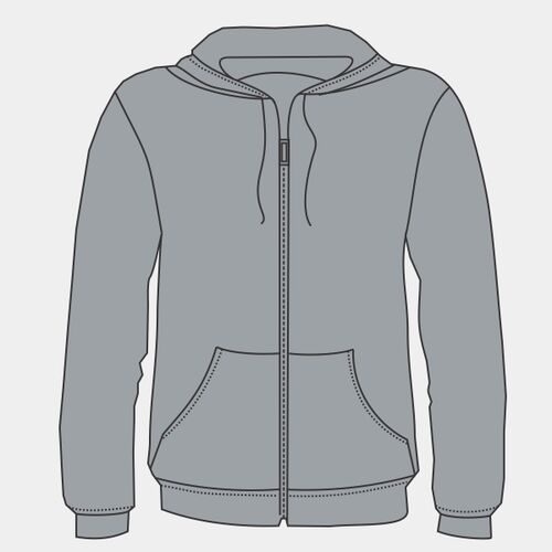 Unisex triblend full zip hoodie Thumbnail