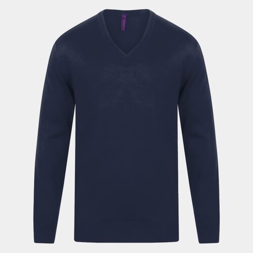 Cashmere touch acrylic v-neck jumper Thumbnail