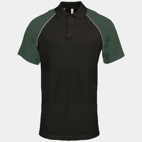 Kariban Baseball Cotton Piqué Polo Shirt Thumbnail