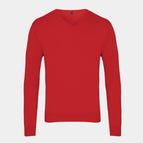 Premier Knitted Cotton Acrylic V Neck Sweater Thumbnail