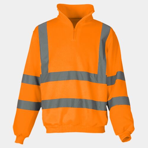 Yoko Hi-Vis Zip Neck Sweatshirt Thumbnail