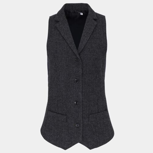 Women's herringbone waistcoat Thumbnail