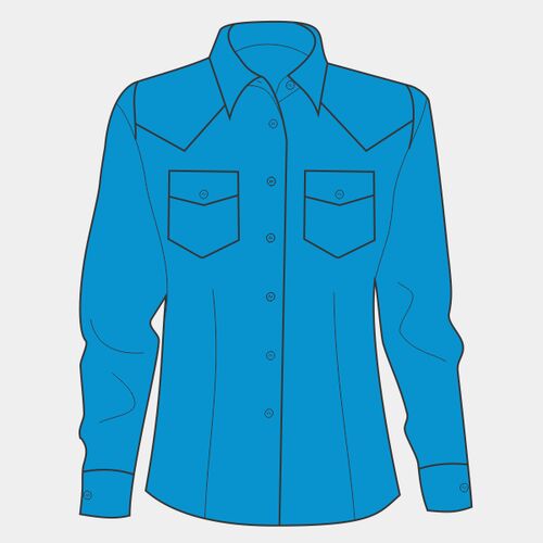 Ladies Long Sleeve Denim Shirt KB518 Thumbnail