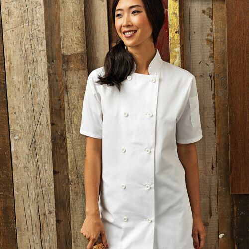 Premier Ladies S/S Chefs Jacket PR670 Thumbnail