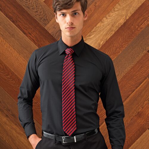 PR204 Premier Colours Poplin Fitted L/S Shirt Thumbnail