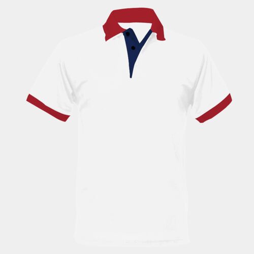 Contrast Collar and Placket Polo Shirt K404 Thumbnail
