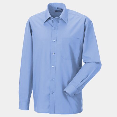 Poly/Cotton Long Sleeve Easycare Poplin Shirt Thumbnail