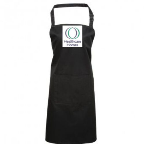 PR154 Premier ‘Colours’ Bib Apron with Pocket - BK - HCH Thumbnail
