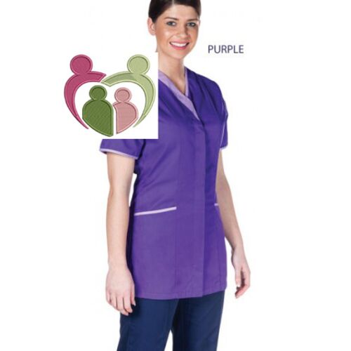 ASYMM Ladies Asymmetric Tunic - PURPLE/LILAC TRIM - WCG Thumbnail