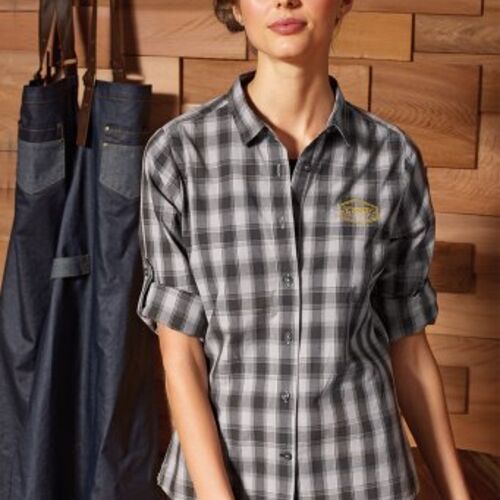 Women's Mulligan check cotton l/s shirt PR350 Thumbnail