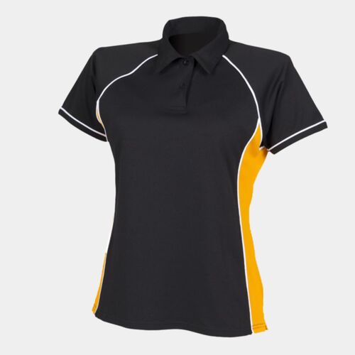Finden and Hales Ladies Performance Piped Polo Shirt Thumbnail