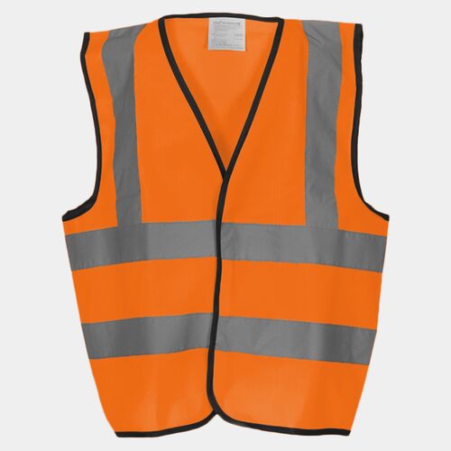 Yoko Kids Hi-Vis Two Band and Braces Waistcoat YK102B Thumbnail