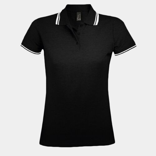 SOL'S Ladies Pasadena Tipped Cotton Piqué Polo Shirt Thumbnail