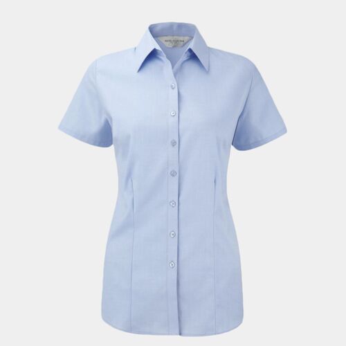 Russell Collection Ladies S/S Herringbone Shirt 963F Thumbnail