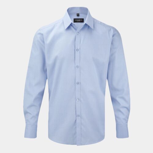 Russell Collection Long Sleeve Herringbone Shirt 962M Thumbnail