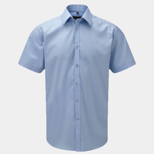Russell Collection Short Sleeve Herringbone Shirt 963M Thumbnail
