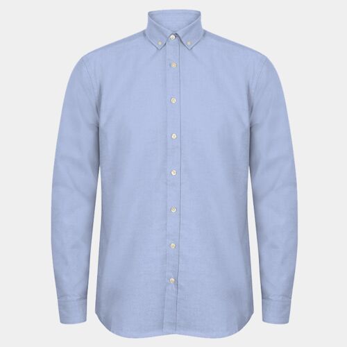Henbury Modern Long Sleeve Regular Fit Oxford Shirt H512R Thumbnail