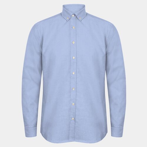 Henbury Modern Long Sleeve Classic Fit Oxford Shirt H512C Thumbnail