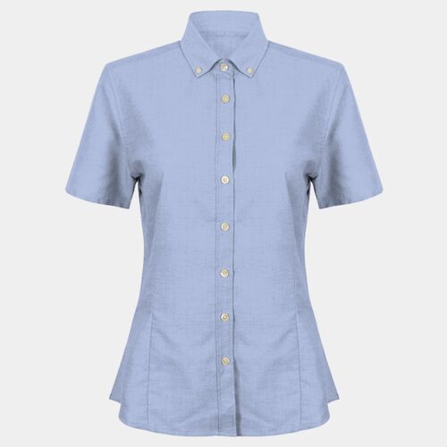 Henbury Ladies Modern Short Sleeve Regular Fit Oxford Shirt H518R Thumbnail