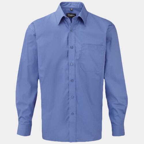 Russell Collection Long Sleeve Easy Care Cotton Poplin Shirt 936M Thumbnail