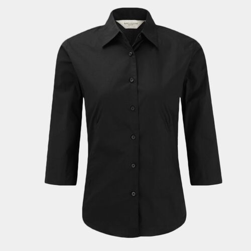 Russell Collection Ladies 3/4 Sleeve Easy Care Fitted Shirt 946F Thumbnail